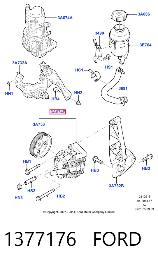 1377176 Ford Насос гідропідсилювача