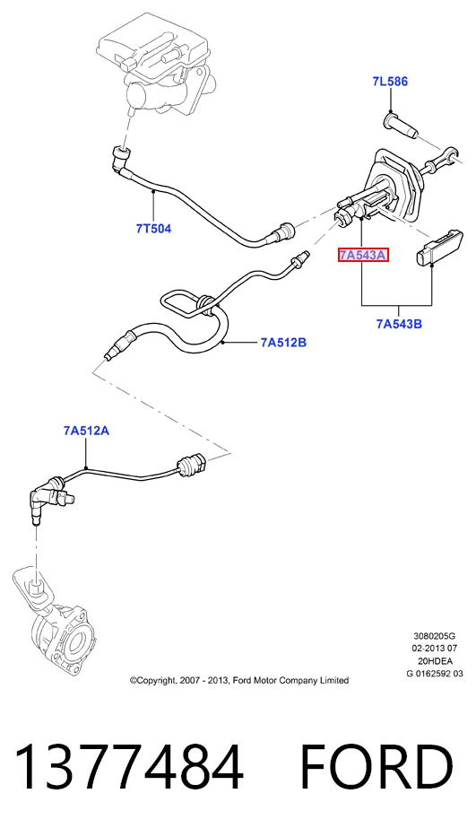 1377484 Ford Циліндр зчеплення, головний
