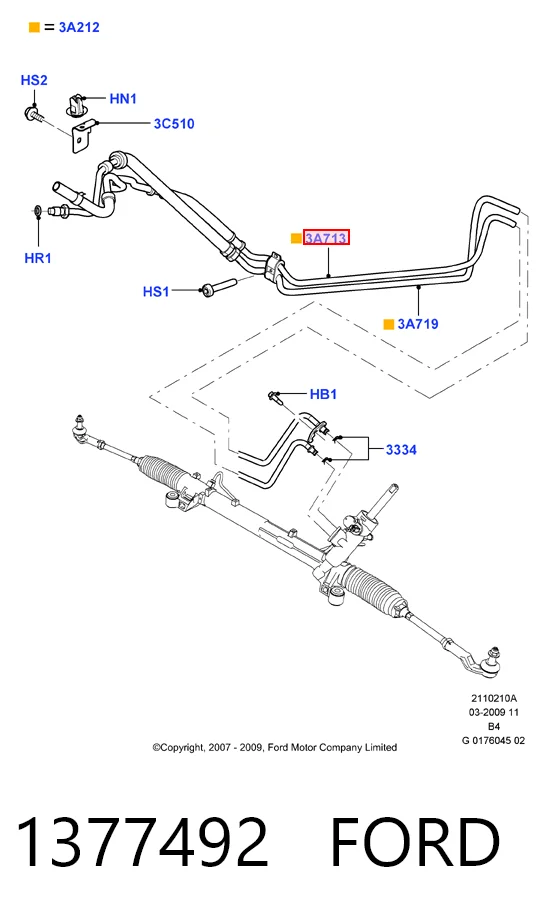 Шланг гідропідсилювача HMP3M513A212EP Hmpx