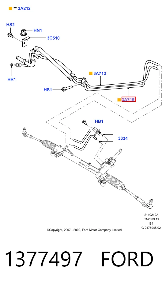 Шланг гідропідсилювача HMP3M513A212EP Hmpx