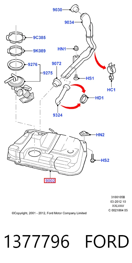 Купити Паливний бак Ford Ka  RBT