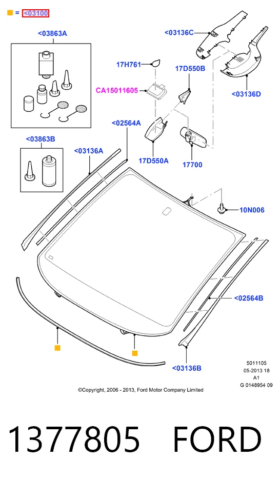 Автомобільне скло на Ford Galaxy II CA1 WA6
