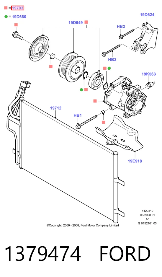 1379474 Ford Компресор холодоагенту