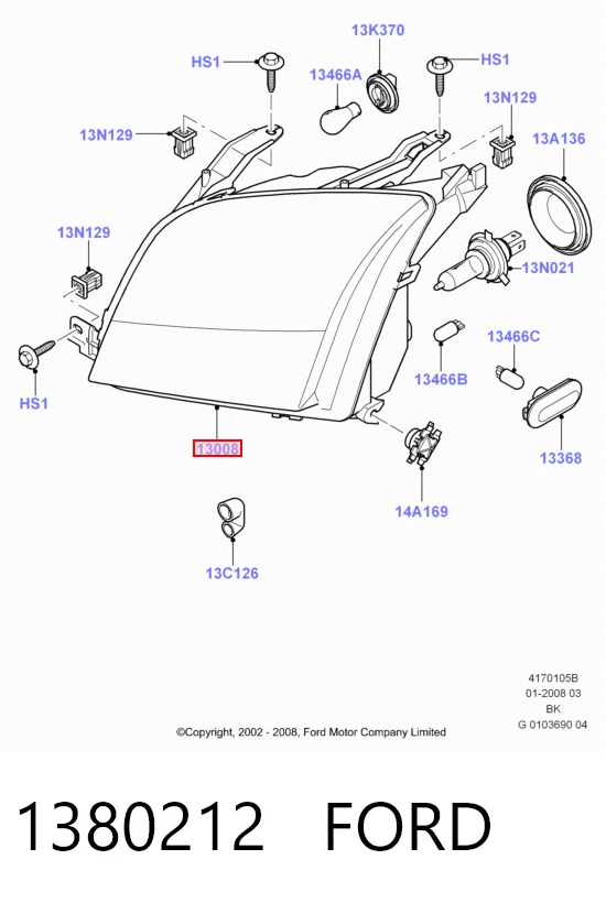  Фара ліва Ford Fusion 