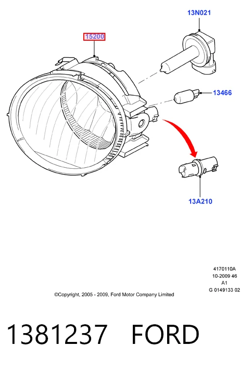  Фара протитуманна, ліва Ford S-Max 