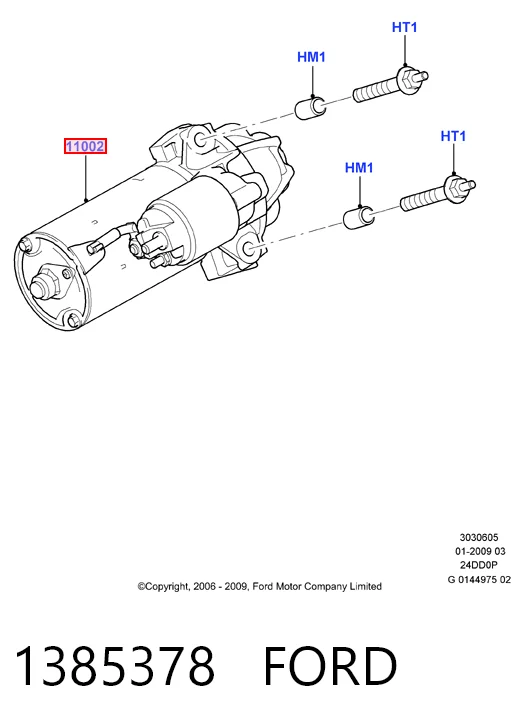 1385378 Ford Стартер двигуна