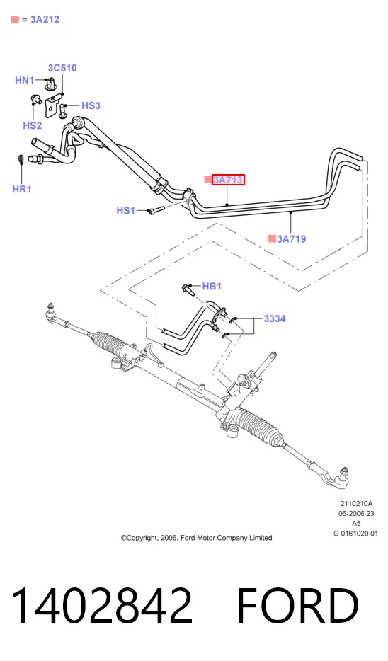Купити HMP3M513A212EP Hmpx Шланг ГПК, високого тиску рейки керма