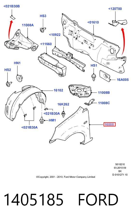 Ліве переднє крило Platinum 2564311EC ціна, від 38.01 USD