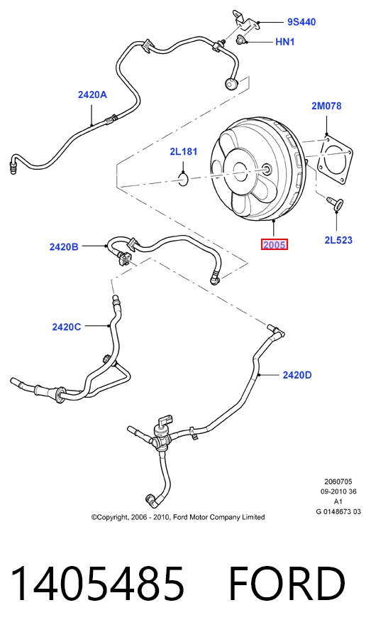 Вакуумника Ford Mondeo IV універсал (CA2) (2007 - 2014) ціна, від 47.57 USD