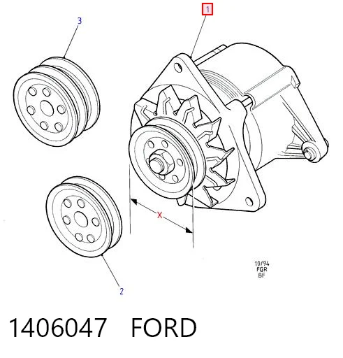 1406047 Ford Авто генератор