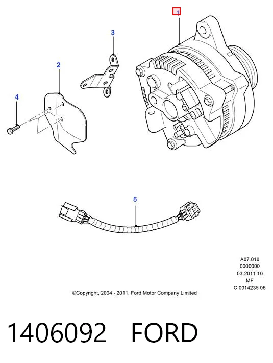 1406092 Ford Авто генератор
