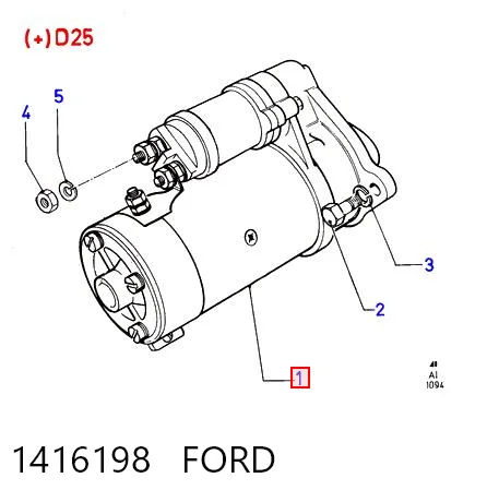 1416198 Ford Стартер двигуна