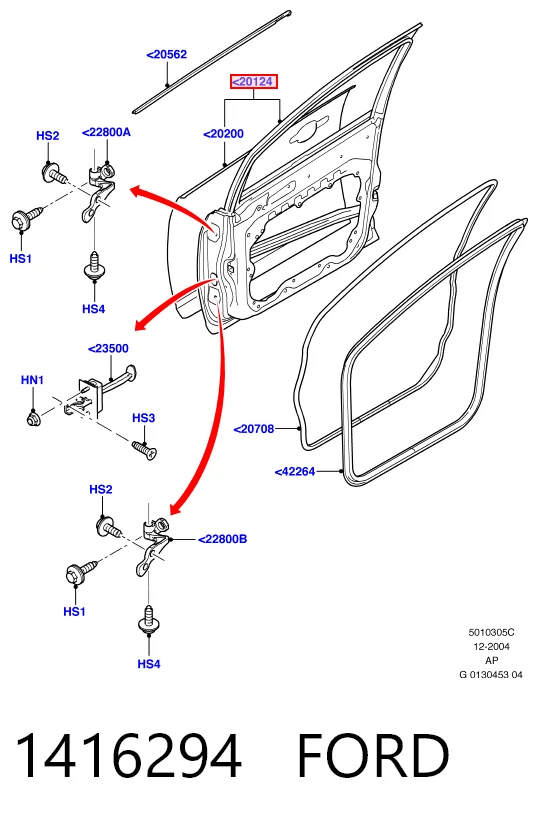 Дверь передня ліва на Ford Focus II DB, FCH, DH