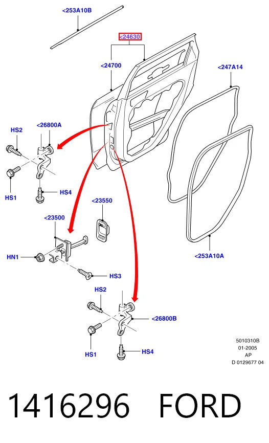 Двері пасажирськи задні ліві на Ford Focus II DB, FCH, DH