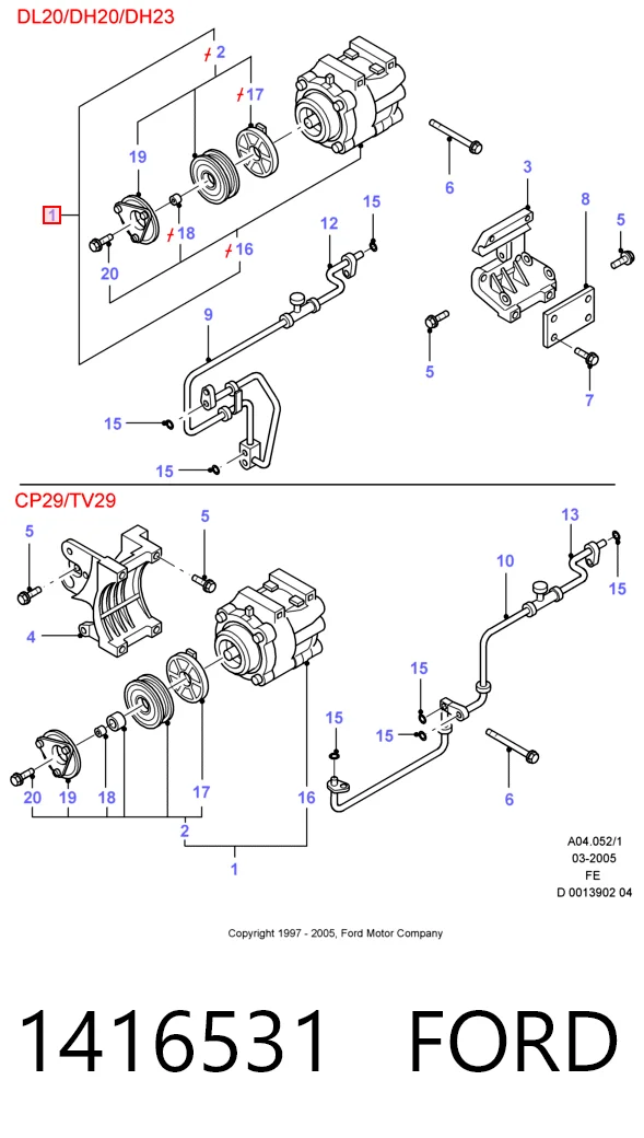  Компресор кондиціонера Ford Scorpio 1
