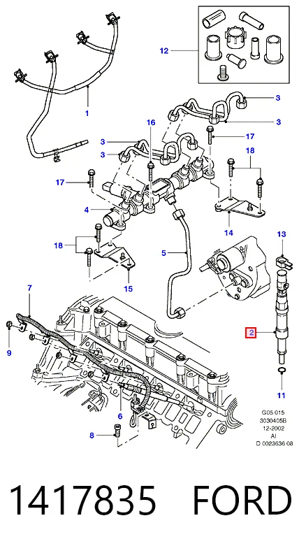 Форсунка паливна Ford Transit V фургон (V184/5) (2000 - 2006) ціна, від 90.96 USD
