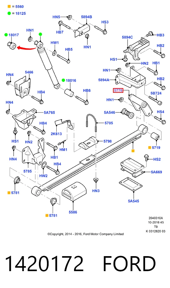 Купити KK315776AB Ford Серьга задньої ресори