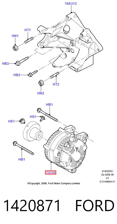 1420871 Ford Авто генератор