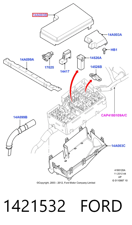 HMP3M5T14A076AE Hmpx Кришка блоку запобіжників