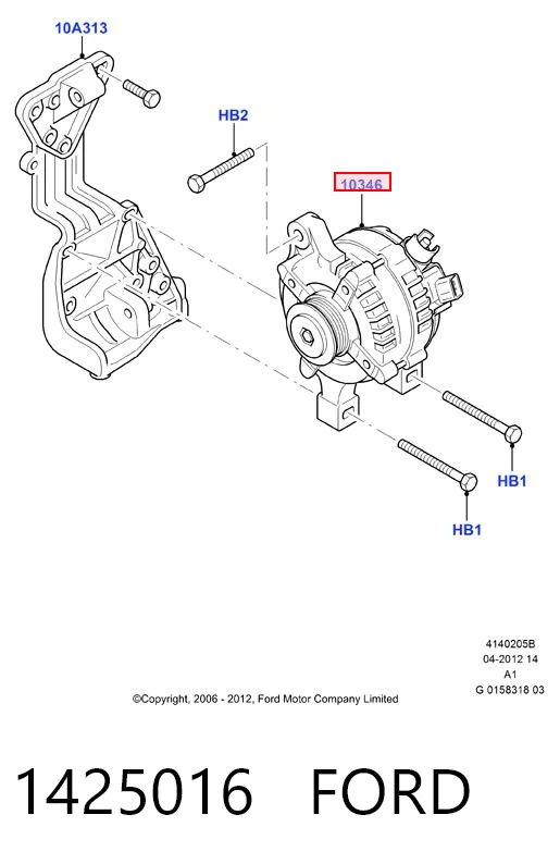 1425016 Ford Авто генератор
