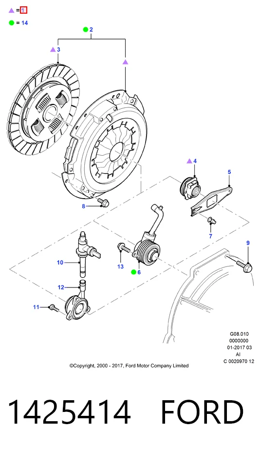 Комплект зчеплення (3 частини) Polcar S33256 ціна, від 50.67 USD