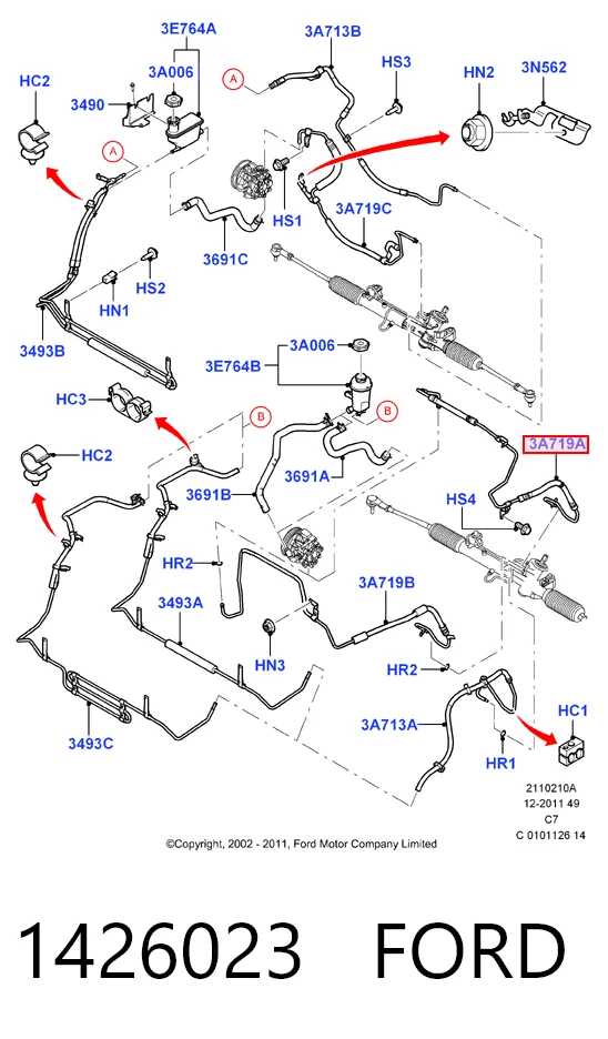 4T163A719AC Safak Трубка високого тиску ГПК