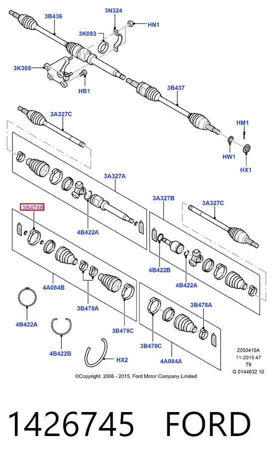 Купити A16704588 Mercedes Хомут пильовика ШРКШа, універсальний