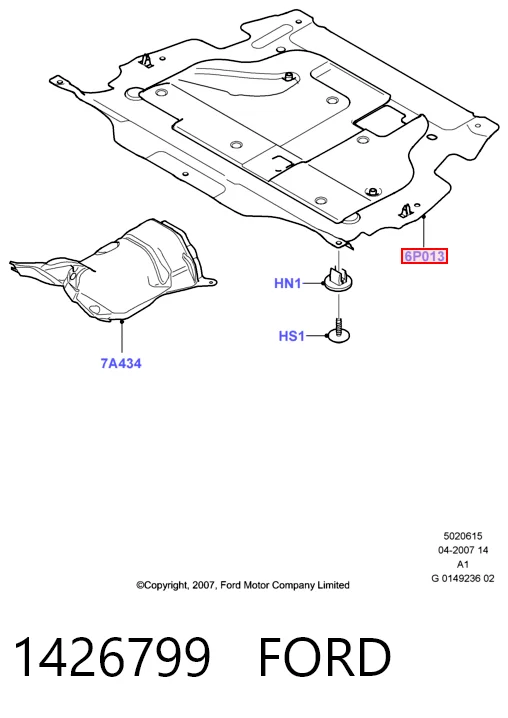 Захист моторного відсіку Ford Galaxy II CA1 мінівен (WA6) (2006 - 2015) ціна, від 29.00 USD