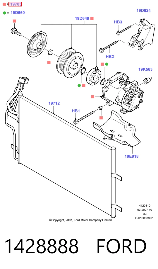 1428888 Ford Компресор холодоагенту