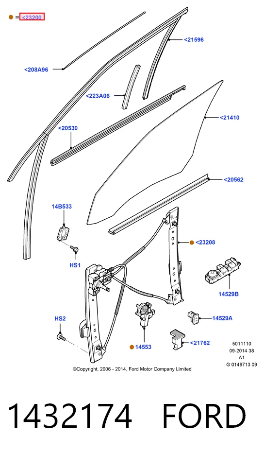  Склопідйомник передньої лівої двері Ford Galaxy 