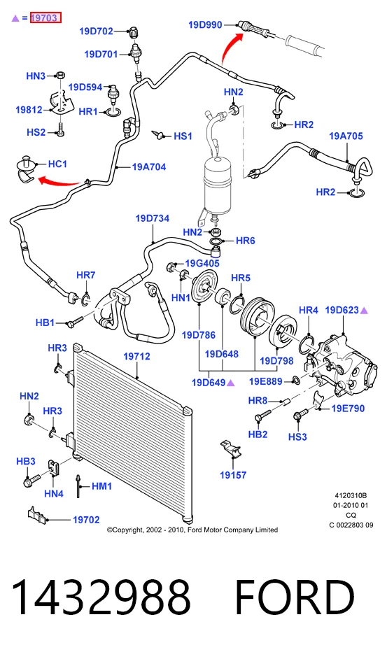 1432988 Ford Компресор холодоагенту