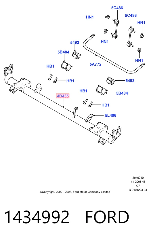 Балка задньої підвіски поперечна Ford Connect фургон (TC7) (2002 - 2013) ціна, від 73.61 USD
