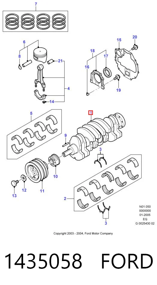 Колінчастий вал Ford XM346300BB