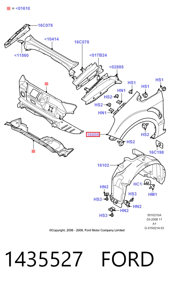 Купити Крило переднє ліве Ford S-Max  CA1