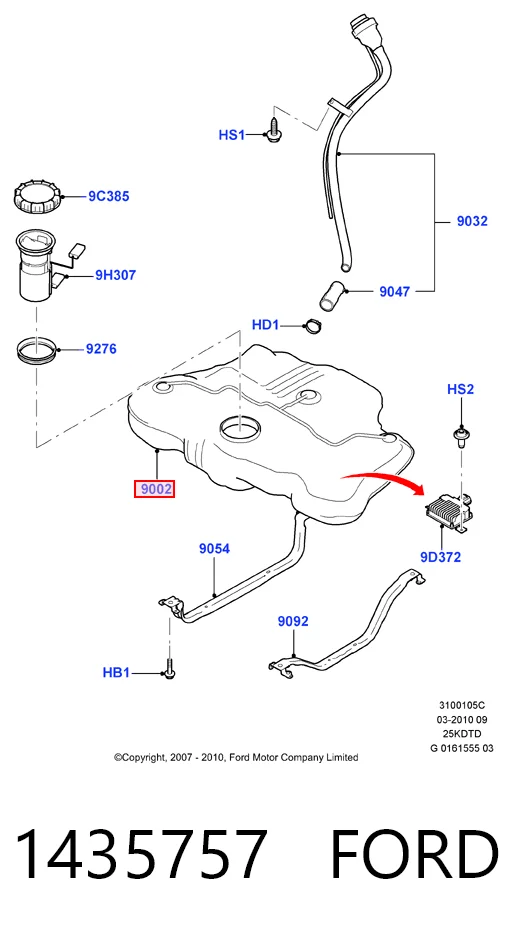 Бак паливний на Ford Mondeo IV CA2