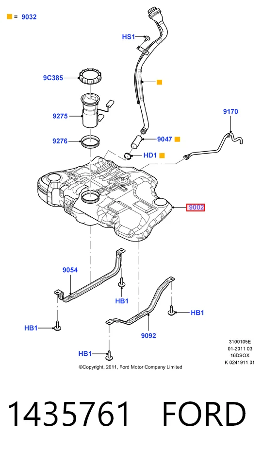Бак паливний на Ford Mondeo IV CA2