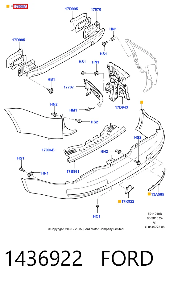 Купити Задній бампер Ford Galaxy II CA1 WA6