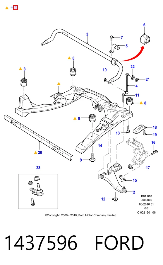  Підрамник передній Ford Mondeo 3