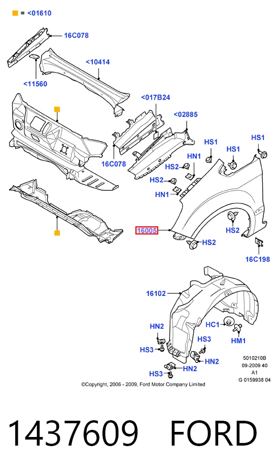 Крила на Ford Galaxy II CA1 WA6
