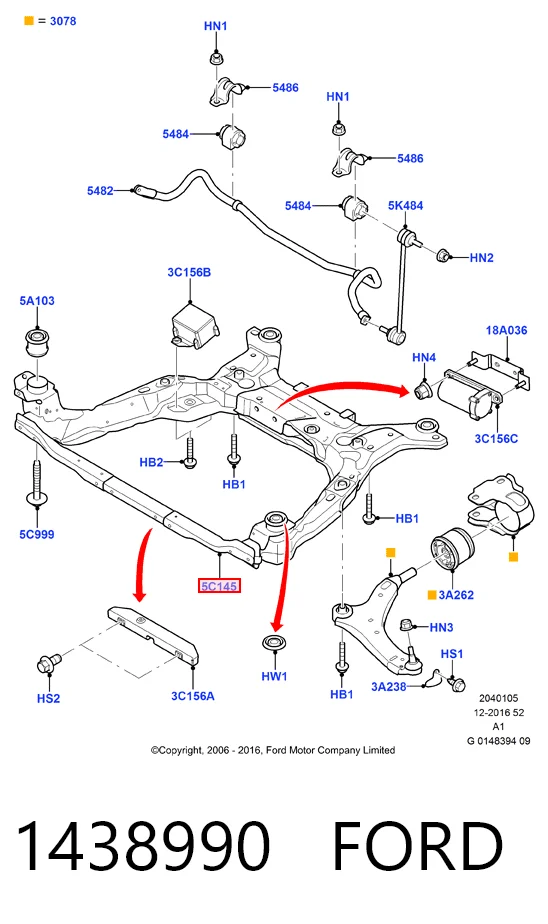  Підрамник передній Ford Mondeo 4