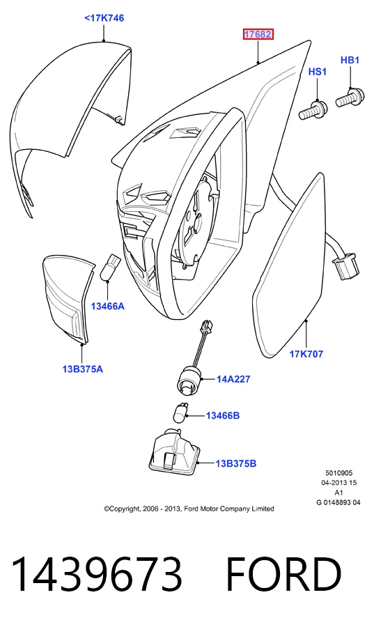 Праве бічне дзеркало Polcar 3280522E ціна, від 112.51 USD