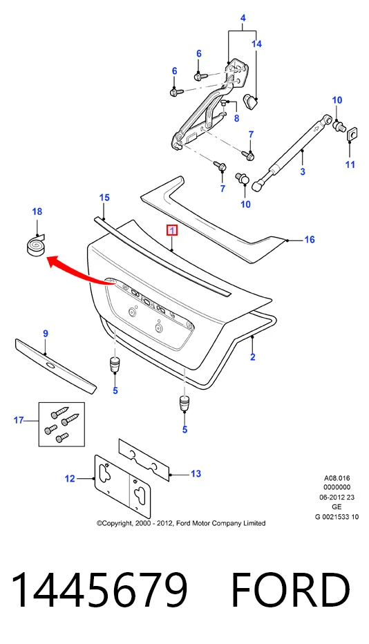 Купити Кришка багажника Ford Mondeo III B4Y