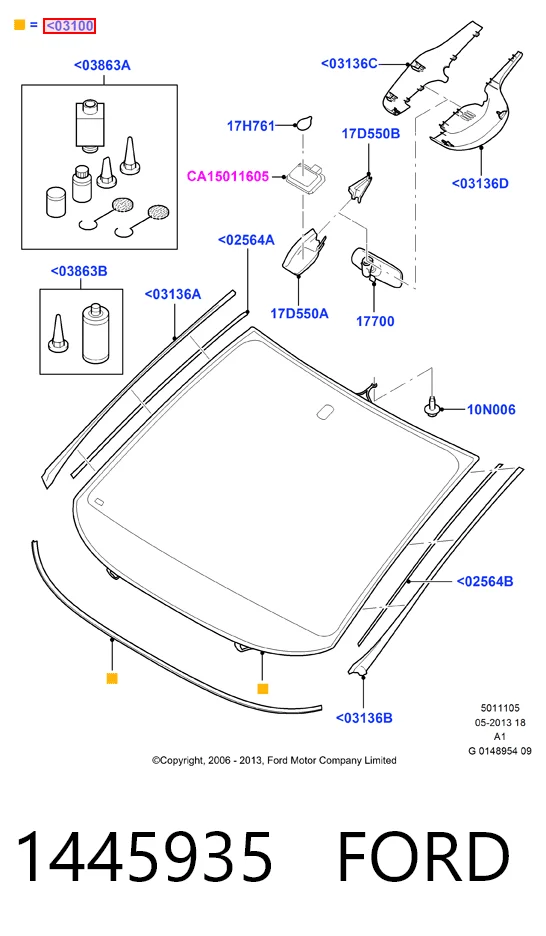  Лобове скло Ford Galaxy 