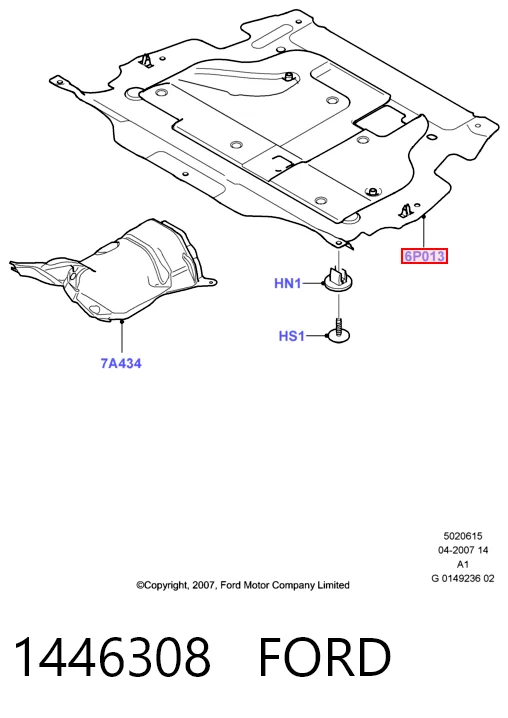 Захист моторного відсіку Ford Mondeo IV седан (CA2) (2007 - 2014) ціна, від 48.38 USD