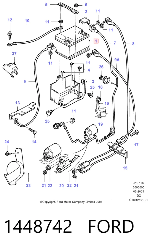 Батарея акумуляторна Land Rover J9D310655AB ціна, від 80.22 USD