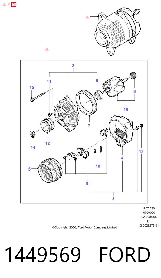 1449569 Ford Авто генератор