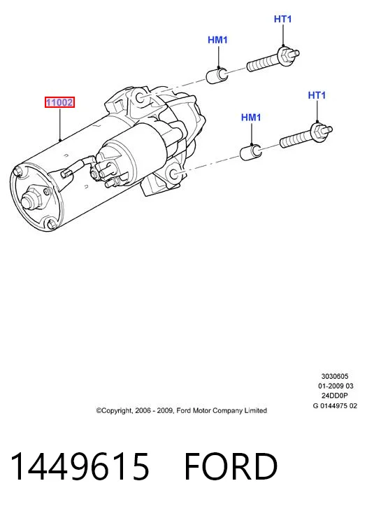 1449615 Ford Стартер двигуна