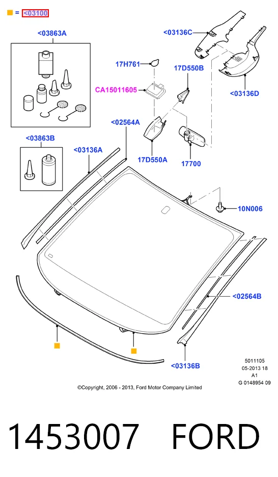 Купити Лобове скло Ford S-Max  CA1