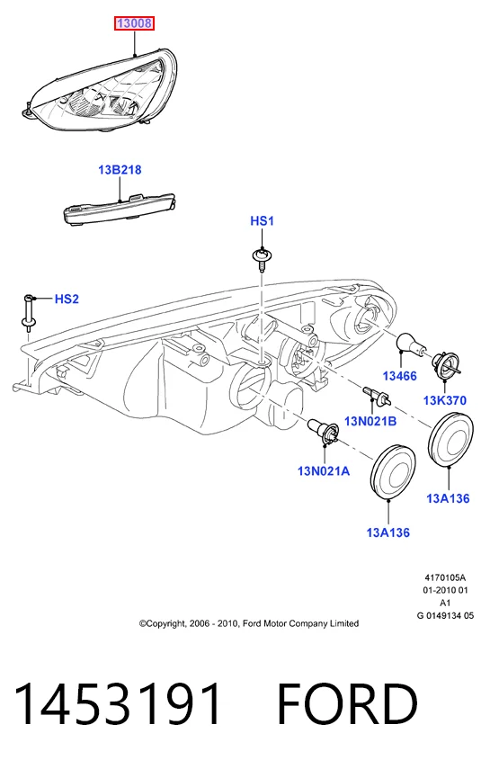 Фари Ford Galaxy II CA1 мінівен (WA6) (2006 - 2015) ціна, від 118.91 USD