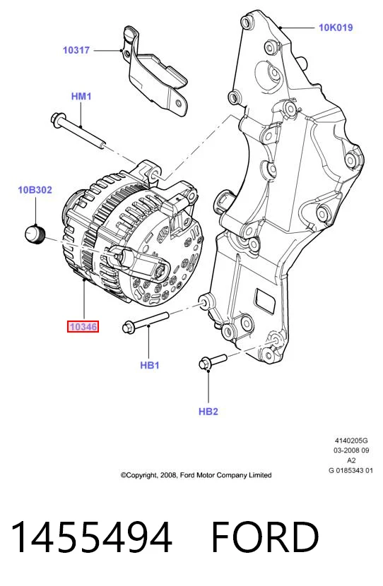 1455494 Ford Авто генератор